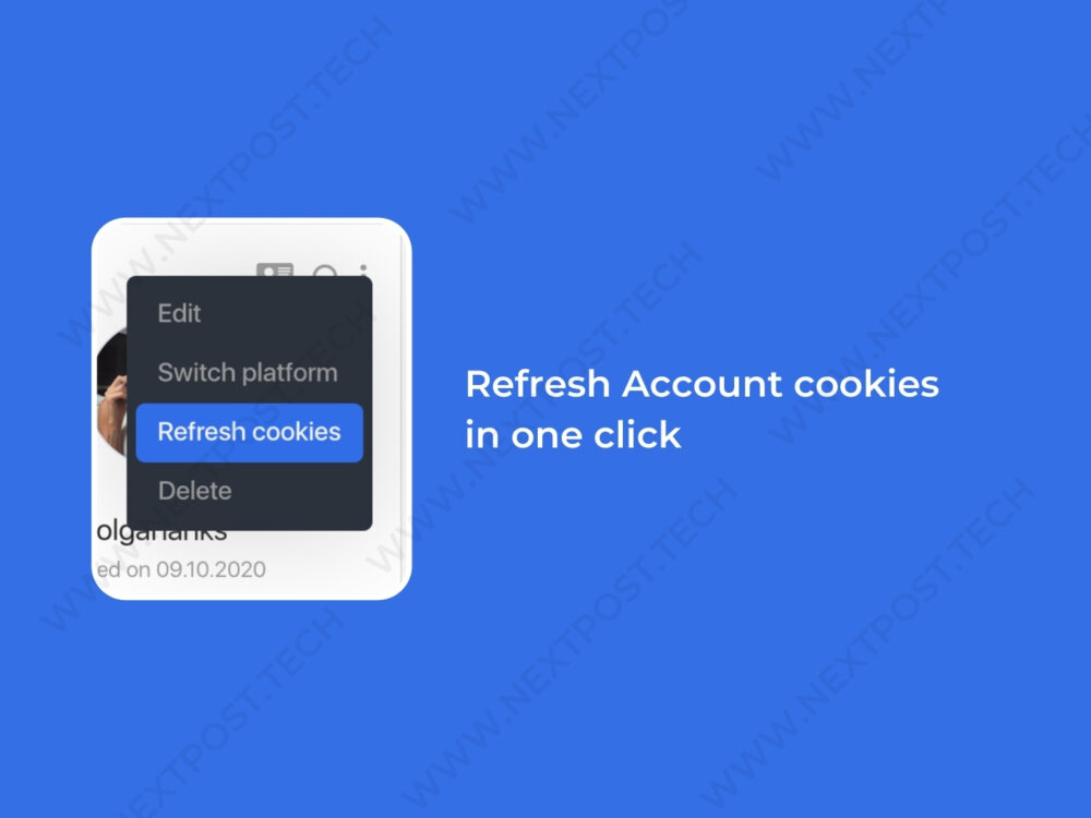 Refresh Account cookies in one click